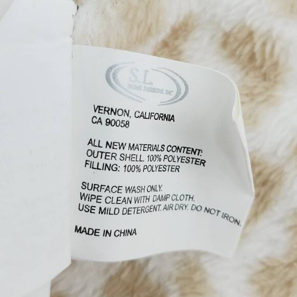 Brown White Giraffe Plush Lovey Security Blanket 2016 4" x 6" SL Home Fashions - Picture 5 of 7